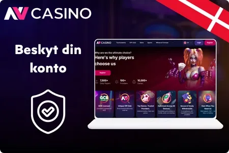 NV Casino sikkerhedsindstillinger og tofaktorgodkendelse menu