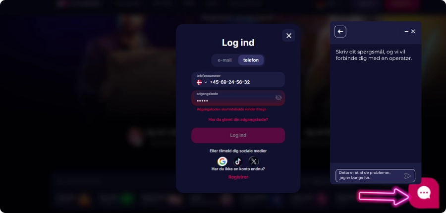 NV Casino almindelige login fejl og løsninger